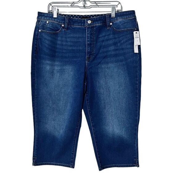 TALBOTS PEDAL PUSHER JEANS - GATES WASH SIZE 16 - Picture 4 of 10